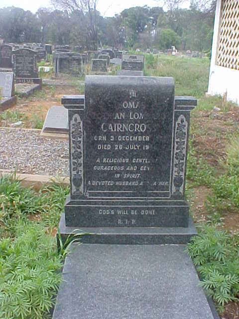 CAIRNCROSS Thomas Lothian Lombard 1865-1954
