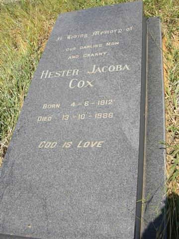 COX Hester Jacoba 1912-1988