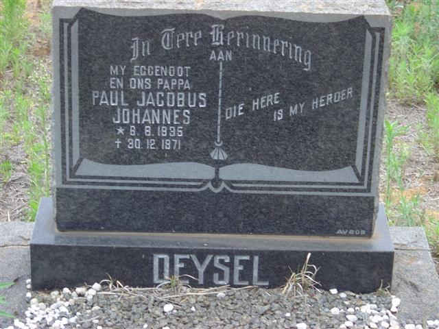 DEYSEL Paul Jacobus Johannes 1936-1971
