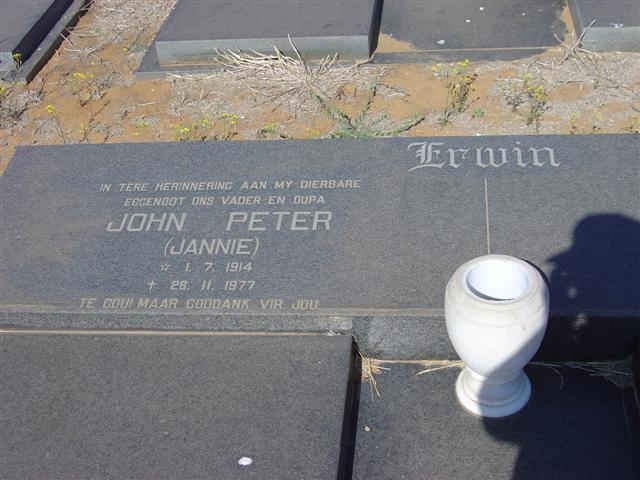 ERWIN John Peter 1914-1977