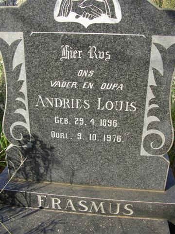 ERASMUS Andries Louis 1896-1976