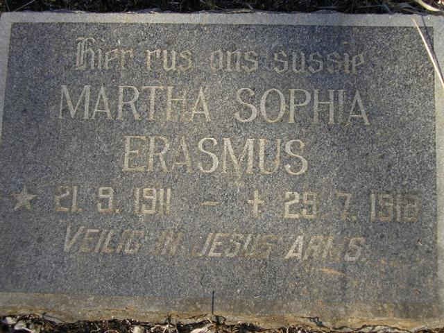 ERASMUS Martha Sophia 1911-1918