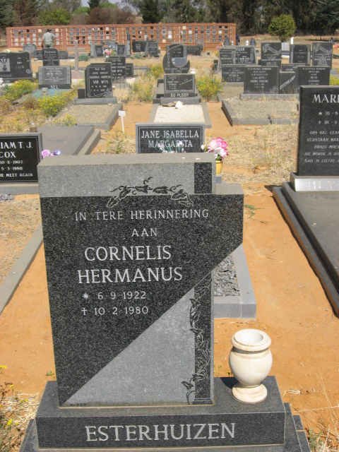 ESTERHUIZEN Cornelis Hermanus 1922-1980