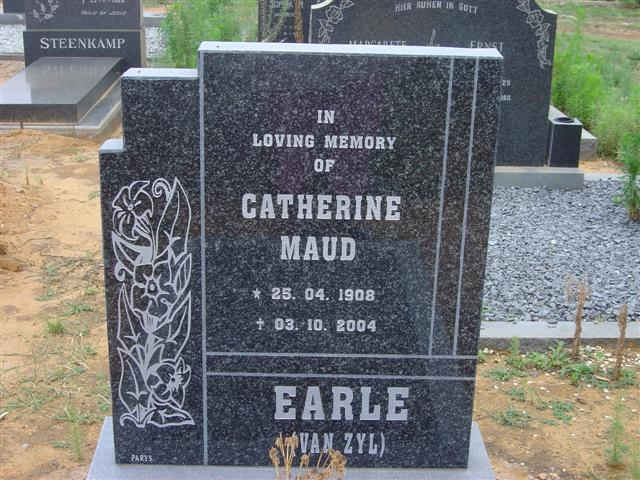 EARLE Catherina Maud nee VAN ZYL 1908-2004