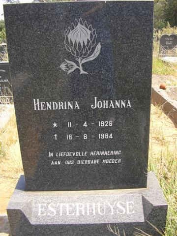ESTERHUYSE Hendrina Johanna 1926-1984