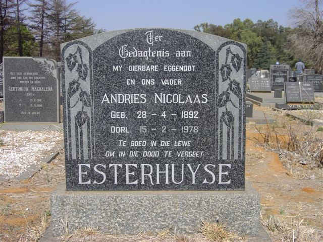 ESTERHUYSE Andries Nicolaas 1892-1978
