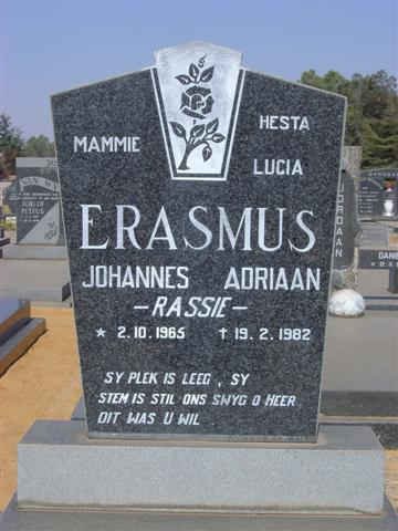 ERASMUS Johannes Adriaan 1965-1982