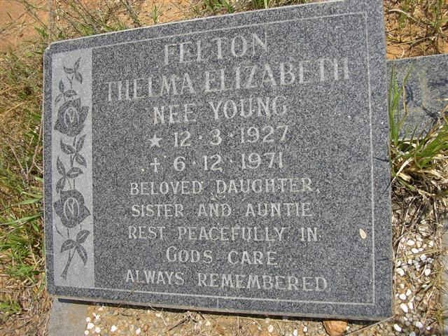 FELTON Thelma Elizabeth nee YOUNG 1927-1971
