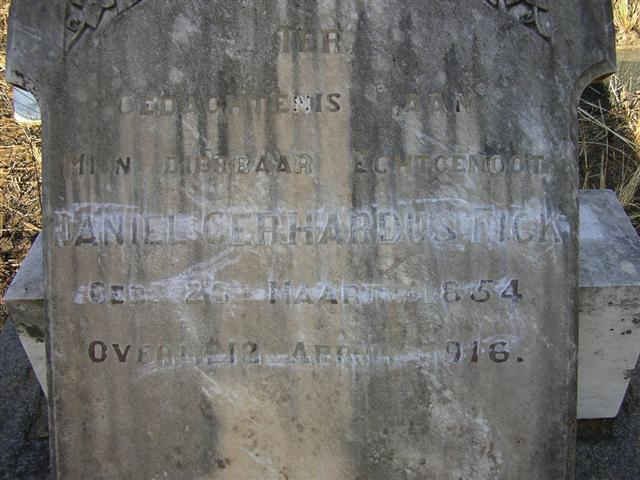 FICK Daniel Gerhardus 1854-1916