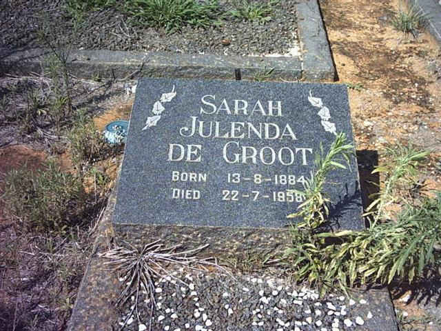 GROOT Sarah Julenda, de 1884-1958