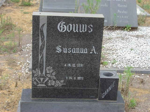 GOUWS Susanna A. 1891-1973
