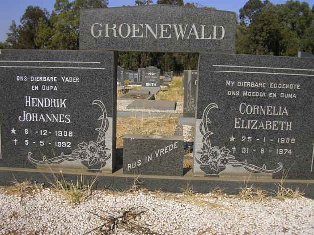 GROENEWALD Hendrik Johannes 1908-1992 &amp; Cornelia Elizabeth 1909-1974