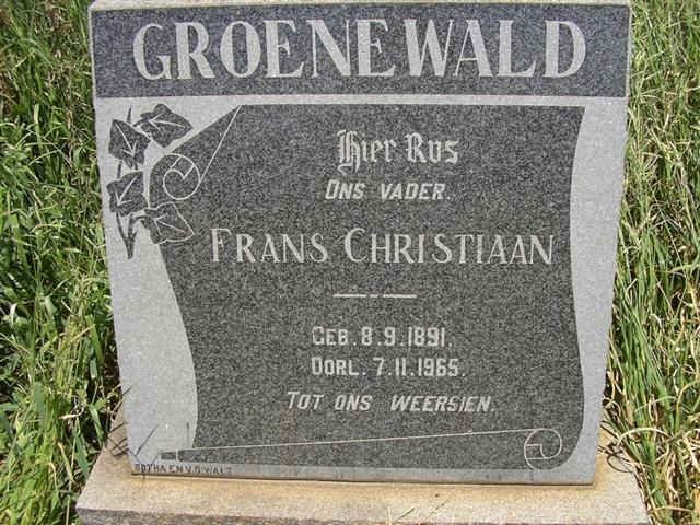 GROENEWALD Frans Christiaan 1891-1965