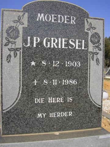 GRIESEL J.P. 1903-1986