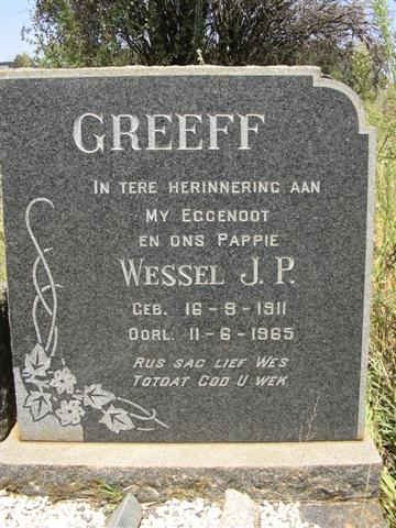 GREEFF Wessel J.P. 1911-1965
