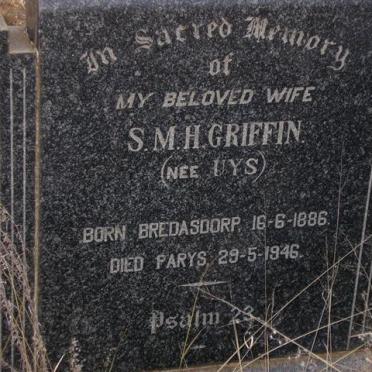 GRIFFIN S.M.H. néé UYS 1886-1946