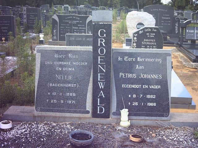 GROENEWALD Petrus Johannes 1882-1966 &amp; Nellie BADENHORST 1885-1971