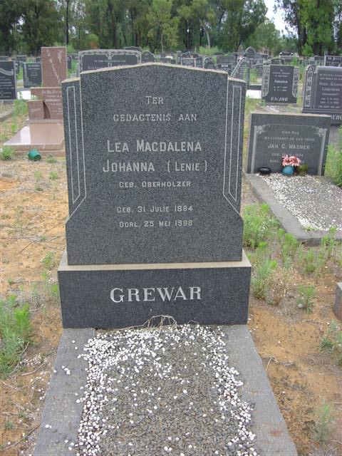 GREWAR Lea Magdalena Johanna nee OBERHOLZER 1884-1968