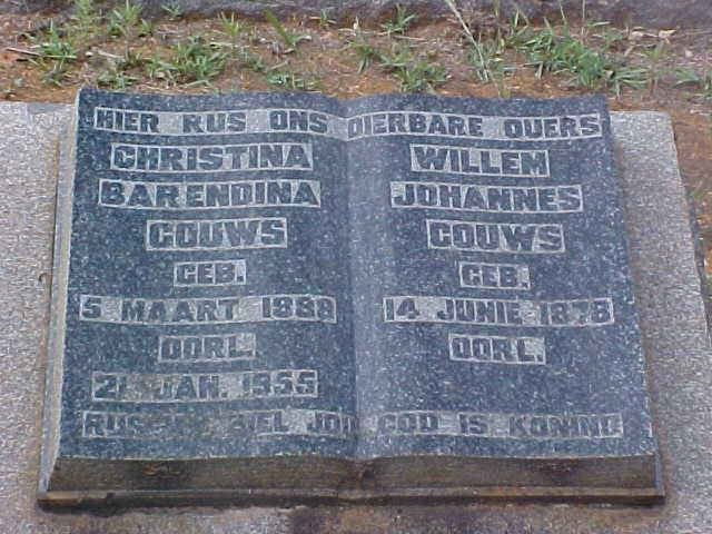 GOUWS Willem Johannes 1878- &amp; Christina Barendina 1888-1955