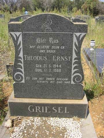 GRIESEL Theodus Ernst 1944-1968