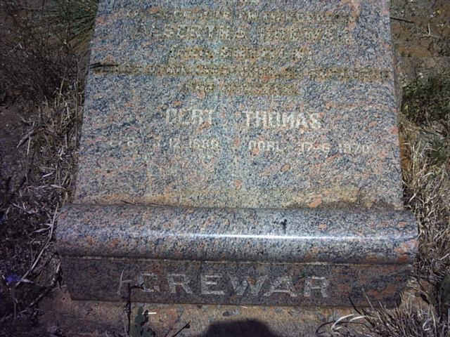 GREWAR Gert Thomas 1880-1970  &amp; Albertha SNYMAN 1882-1936
