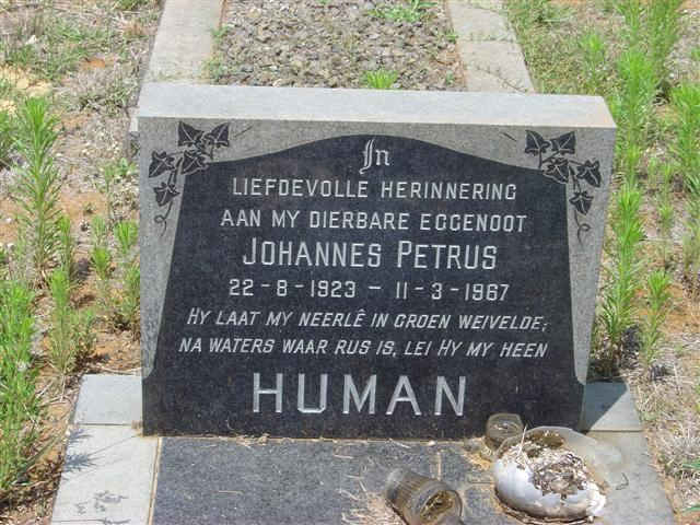 HUMAN Johannes Petrus 1923-1967