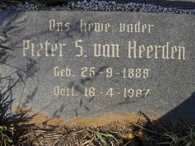 HEERDEN Pieter S., van 1889-1967