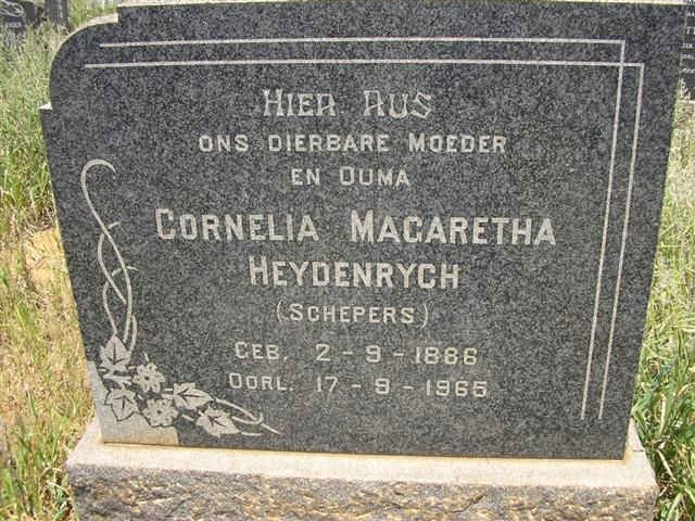 HEYDENRYCH Cornelia Magaretha nee SCHEPERS 1866-1965