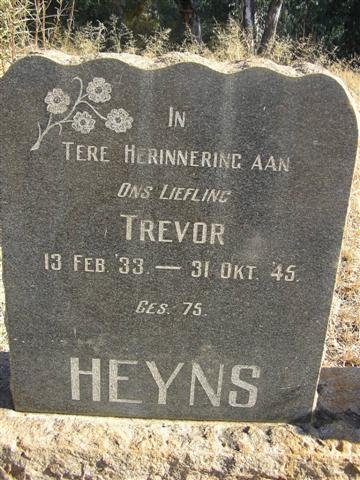 HEYNS Trevor 1933-1954