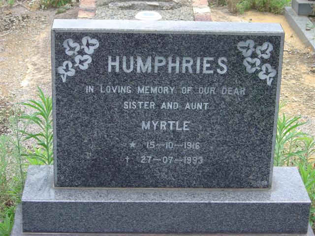 HUMPHRIES Myrtle 1916-1993