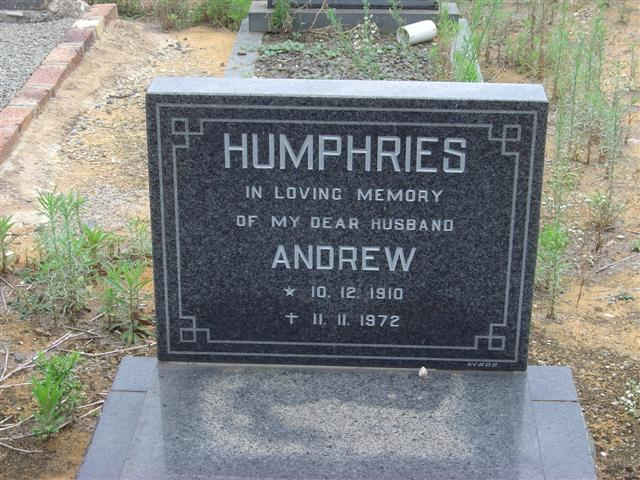 HUMPHRIES Andrew 1910-1972