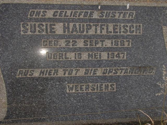 HAUPTFLEISCH Susie 1887-1947