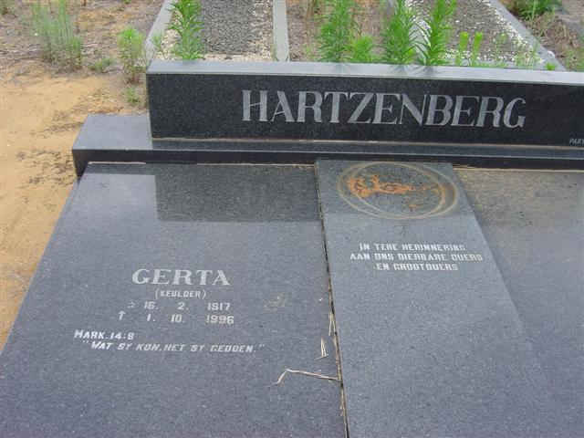 HARTZENBERG Gerta nee KEULDER 1917-1996