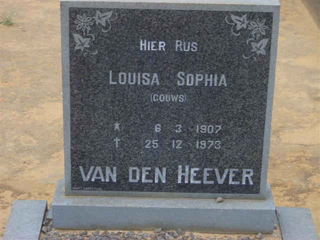 HEEVER Louisa Sophia, van den nee GOUWS 1907-1973