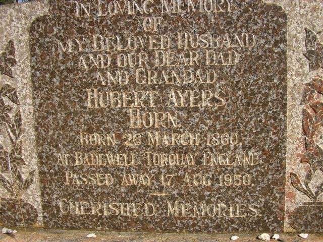 HORN Hubert Ayers 1860-1950