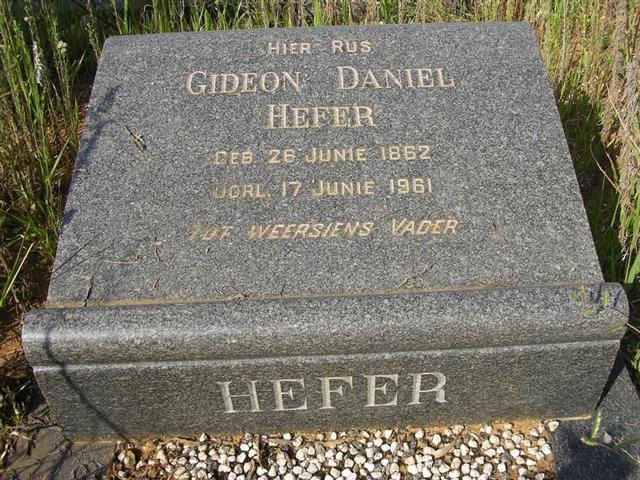 HEFER Gideon Daniel 1862-1961