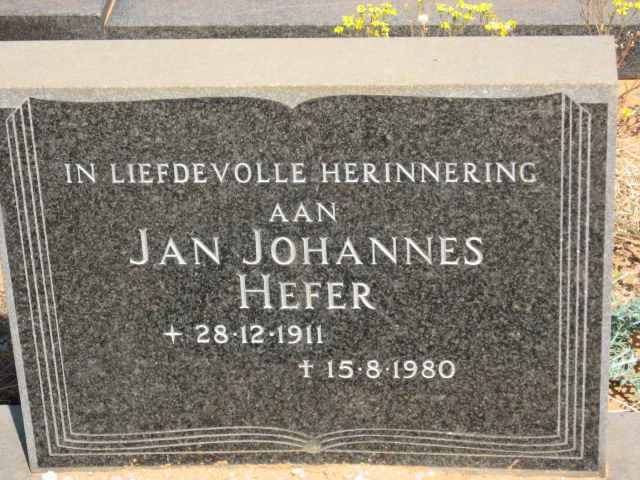 HEFER Jan Johannes 1911-1980