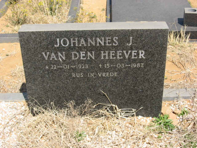 HEEVER Johannes J, van den 1923-1987