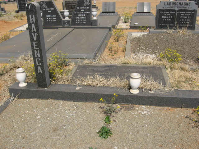 HAVENGA Barend Petrus 1903-1981 &amp; Anna Magrietha 1908-1992