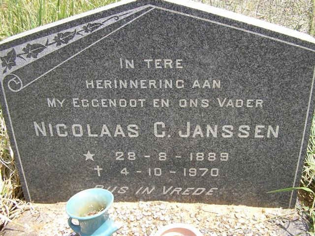 JANSSEN Nicolaas C. 1889-1970