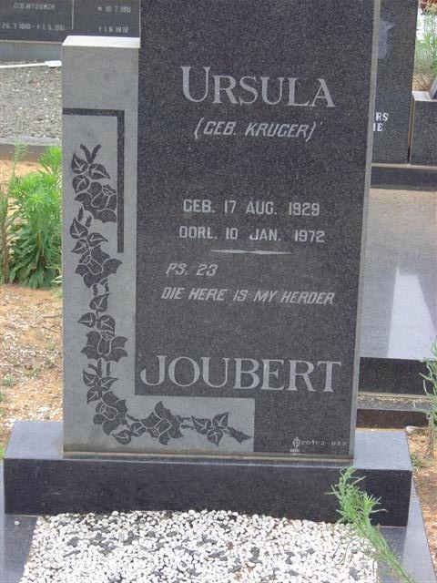 JOUBERT  Ursula nee KRUGER 1929-1972