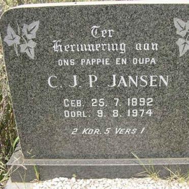 JANSEN C.J.P. 1892-1974