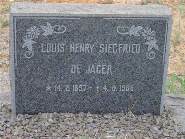 JAGER Louis Henry Siegfreid, de 1897-1968