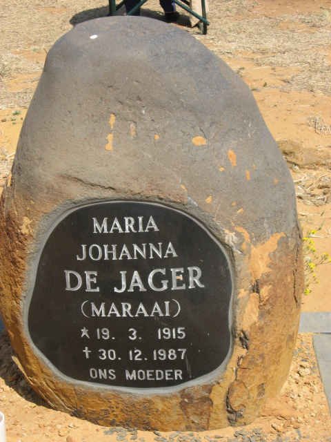 JAGER Maria Johanna, de 1915-1987