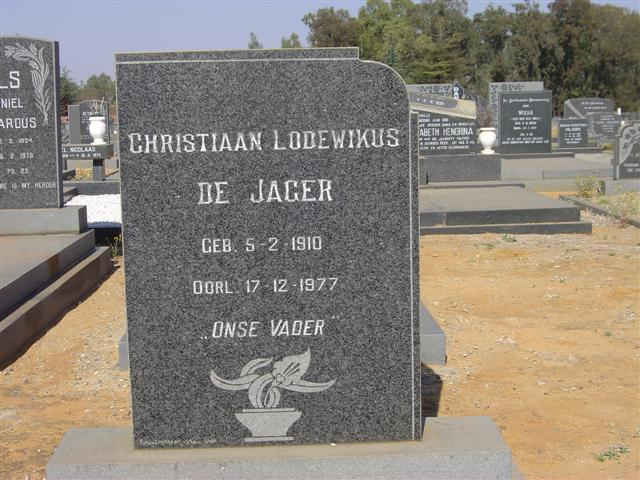 JAGER Christiaan Lodewikus, de 1910-1977