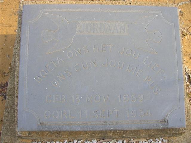 JORDAAN Boeta 1952-1954