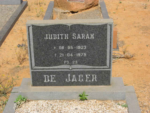 JAGER Judith Sarah, de 1923-1979