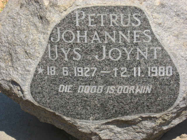 JOYNT Petrus Johannes Uys 1927-1980