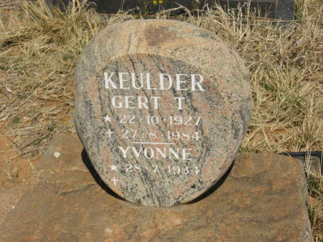 KEULDER Gert T. 1927-1984 &amp; Yvonne 1934-