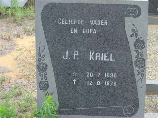 KRIEL J.P. 1890-1976